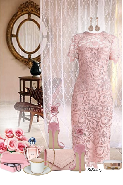 nr 6870 - Lace dress- Fashion set