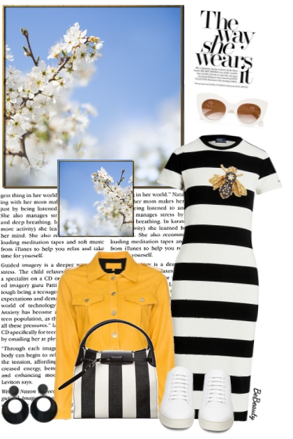nr 7007 - Spring in stripes- Combinazione di moda