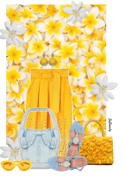 nr 7078 - Yellow & blue- Fashion set