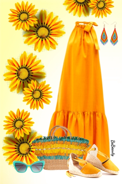 nr 7089 - Summer dress- Modna kombinacija