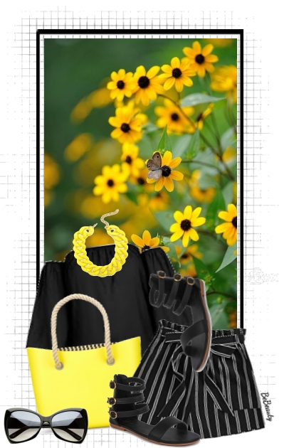 nr 7133 - Black & yellow- Combinazione di moda