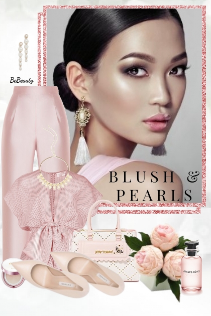 nr 7179 - Blush & pearls- Modna kombinacija