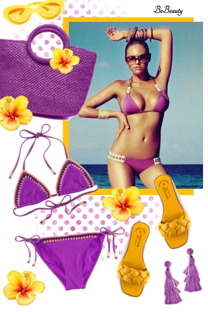 nr 7261 - Purple bikini- Модное сочетание