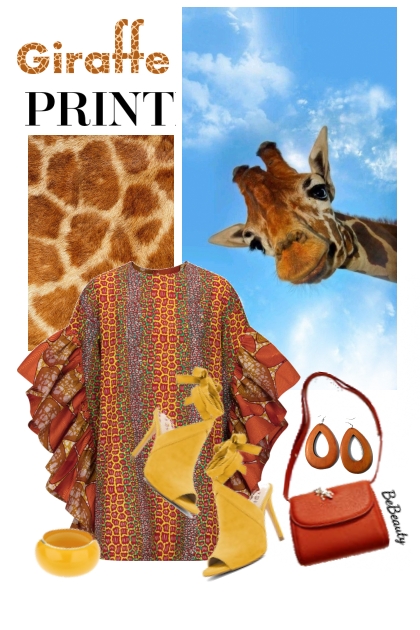 nr 7353 - Giraffe print- Modna kombinacija