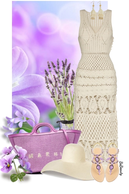 nr 7428 - Crochet dress- Modna kombinacija