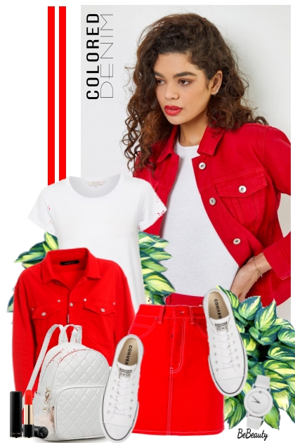 nr 7529 - Red denim- Fashion set