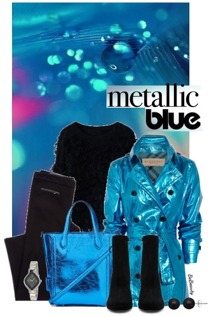 nr 7872 - Metallic blue- Modekombination