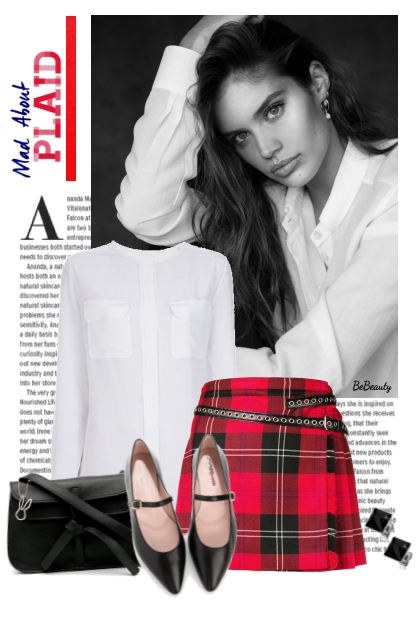 nr 7976 - Plaid skirt- Модное сочетание