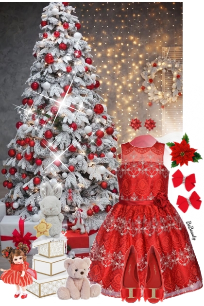 nr 8375 - Little girl Christmas- Fashion set