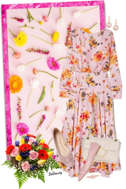 nr 8566 - Spring florals- Fashion set
