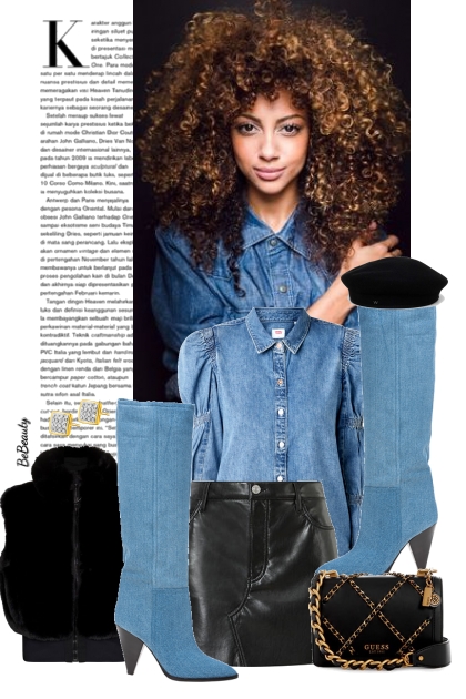 nr 8599 - Black & denim- Combinazione di moda