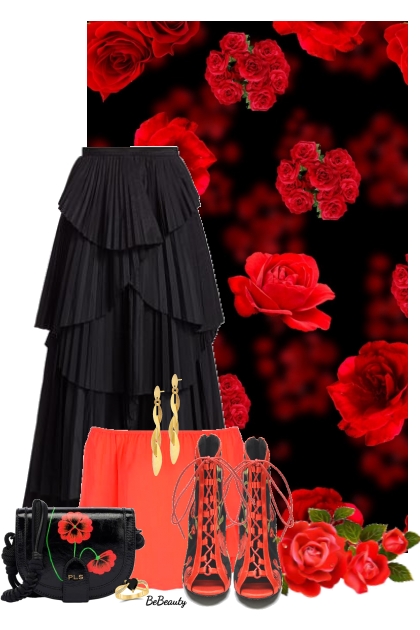 nr 8619 - Red & black- Fashion set