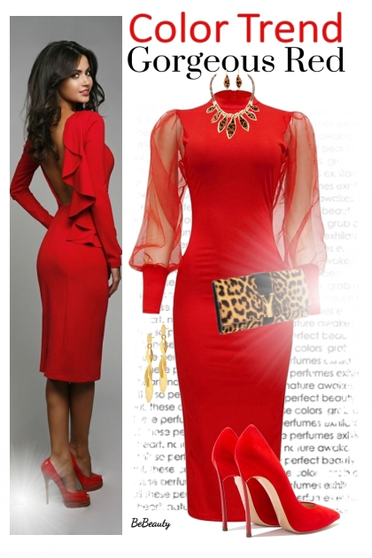nr 8684 - Gorgeous red- Fashion set