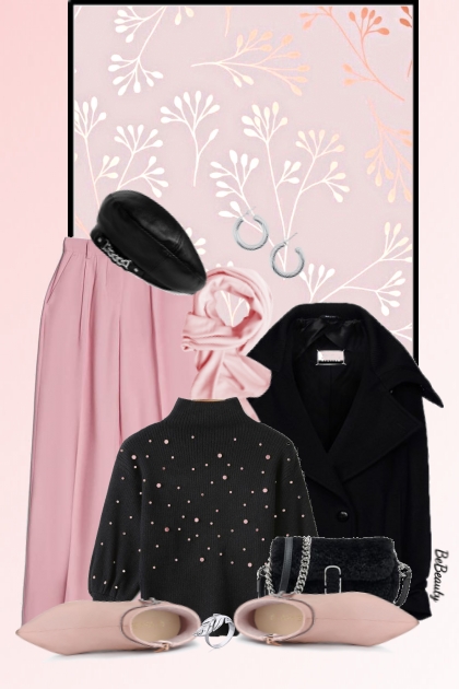 nr 8713 - Black & pink- Combinaciónde moda