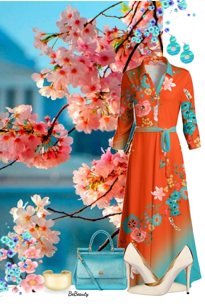 nr 8959 - Spring flowers- Combinaciónde moda