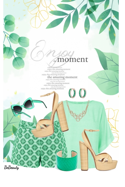 nr 8977 - Shades of green- Fashion set