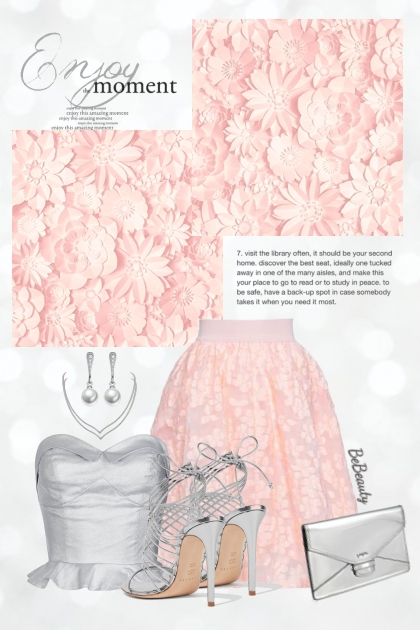 nr 9011 - Silver & light pink- Модное сочетание