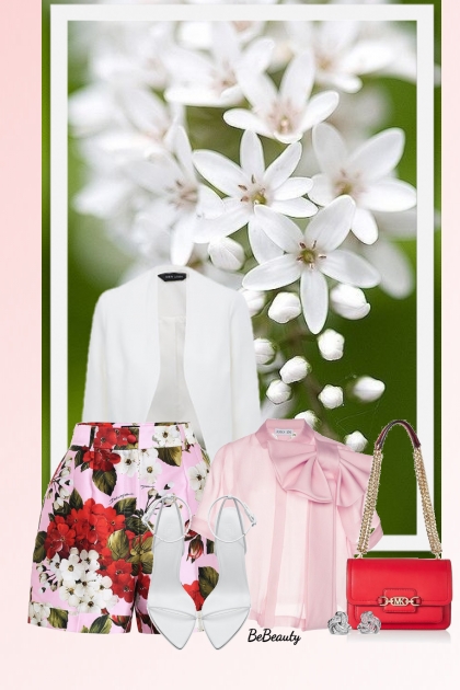 nr 9102 - Spring blooms in flowers- Fashion set
