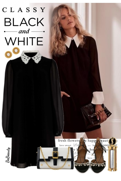 nr 9193 - Classy in black & white- Kreacja