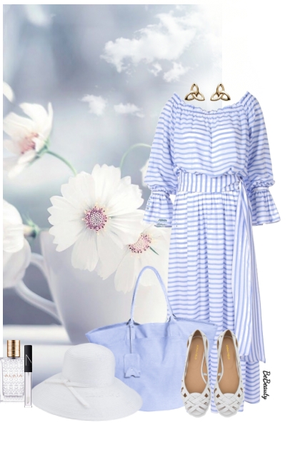 nr 9200 - Spring in blue & white- Combinazione di moda