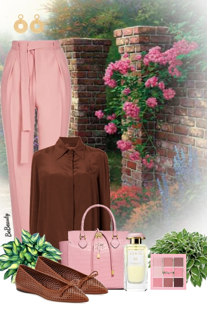 nr 9259 - Brown & pink- Combinazione di moda