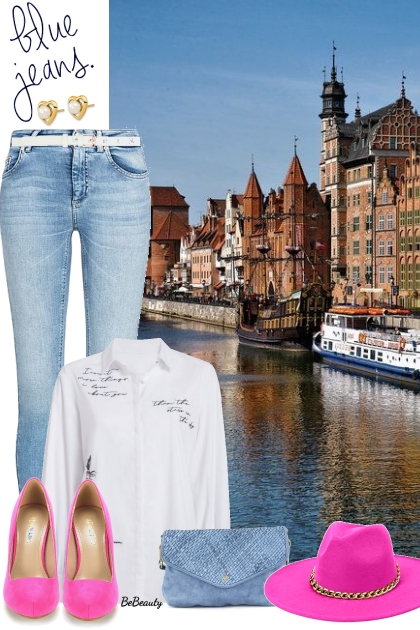 nr 9284 - Jeans and heels- Modna kombinacija