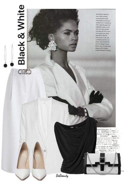 nr 9449 - White-black- combinação de moda