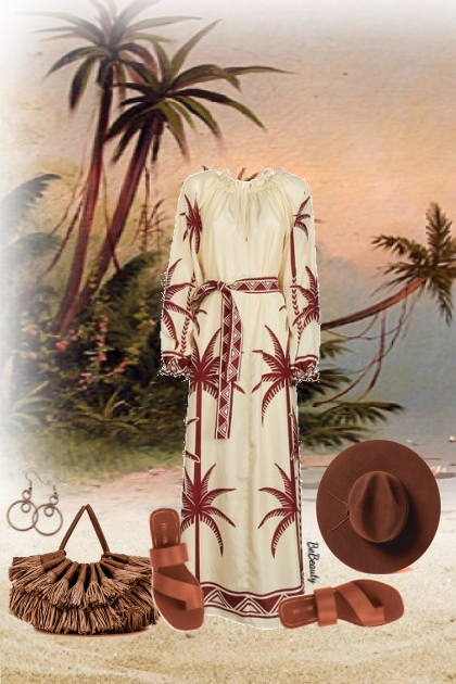 nr 9487 - Palm inspiration- Combinazione di moda