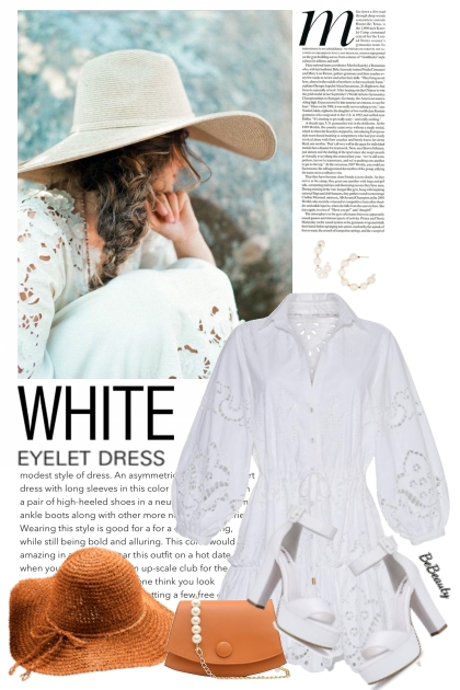 nr 9503 - White eyelet dress