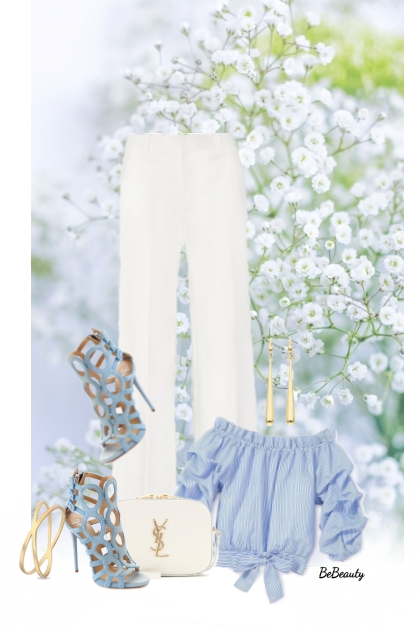 nr 9626 - White & blue- Fashion set