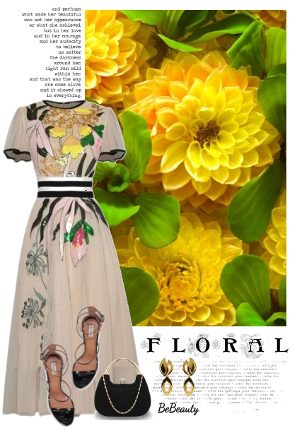 nr 9687 - Floral dress- Fashion set
