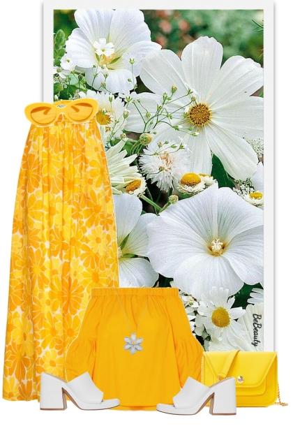 nr 9752 - Floral maxi skirt- 搭配