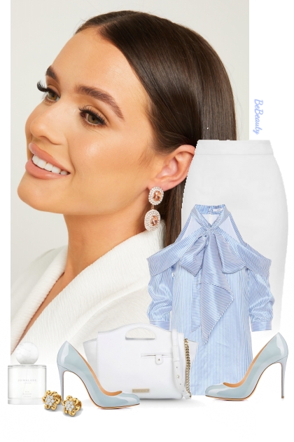 nr 9945 - Baby blue & white- Fashion set