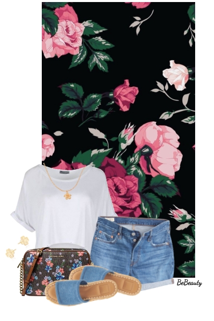 nr 9971 - Floral print- Fashion set