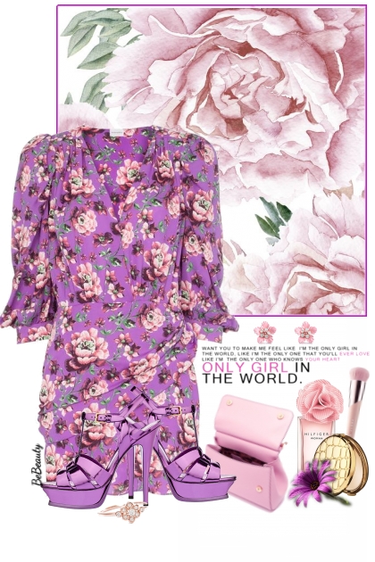 nr 9979 - Floral dress- コーディネート