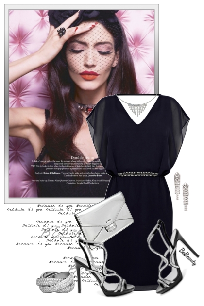 nr 10011 - Black - silver- Fashion set