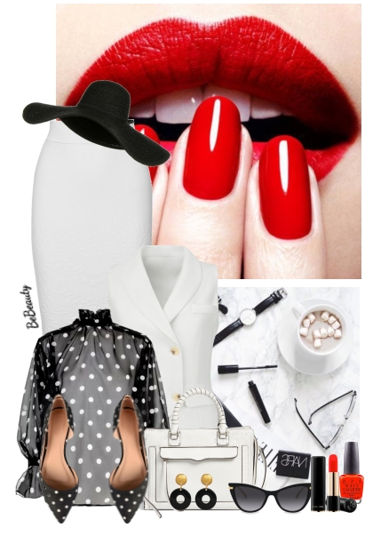 nr 10081 - Black-white- Fashion set