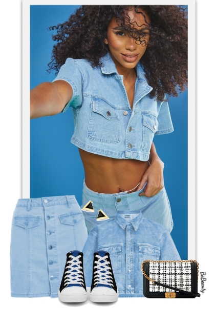 nr 10091 - Denim- combinação de moda