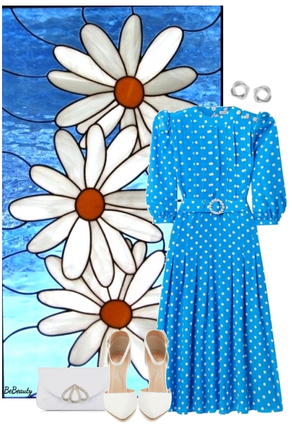 nr 10176 - Polka dot dress- Modna kombinacija