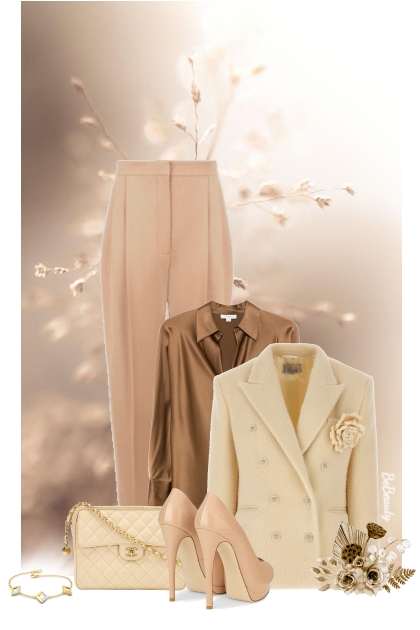 nr 10185 - Autumn elegance in neutral shades- Fashion set