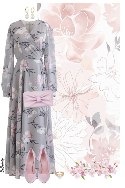 nr 10336 - Floral dress- Modna kombinacija