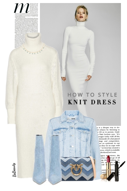 nr 10348 - Knit dress- Fashion set