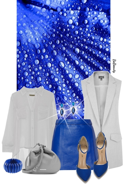 nr 10382 - Gray & royal blue- Fashion set