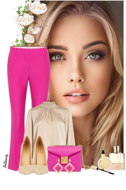 nr 10428 - How to style hot pink pants- Combinazione di moda