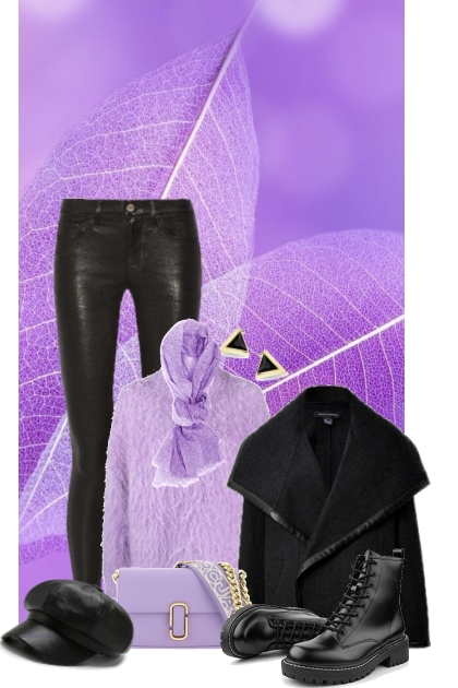 nr 10503 - Black & lilac- Combinazione di moda