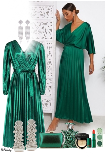 nr 10830 - Emerald green- Modna kombinacija