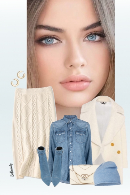 nr 10927 - Denim & knit- Combinazione di moda