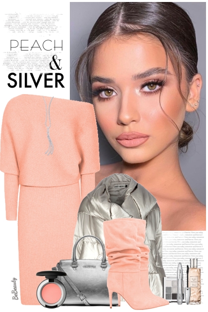 nr 10957 - Peach &amp; silver