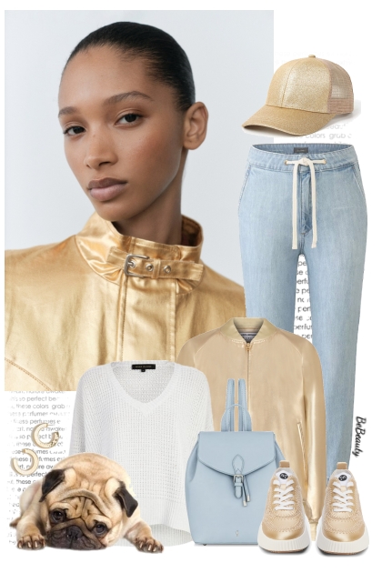 nr 11042 - Golden metallic pops- Combinazione di moda