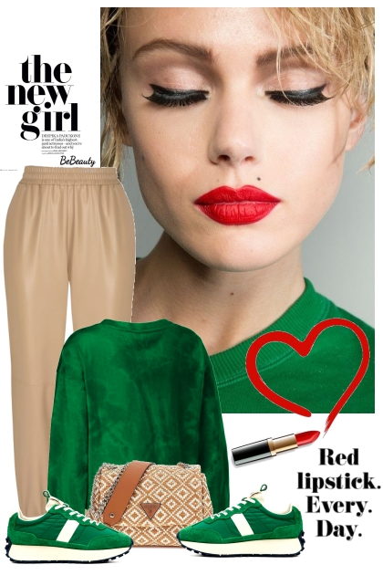 nr 11043 - Red lipstick - Fashion set